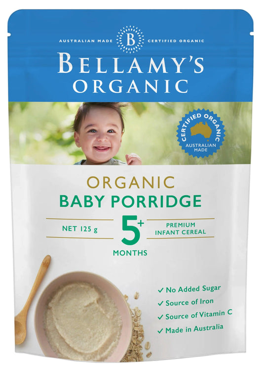 (  5x125g )  Bellamy's Organic Baby Porridge 5+ Months 125g